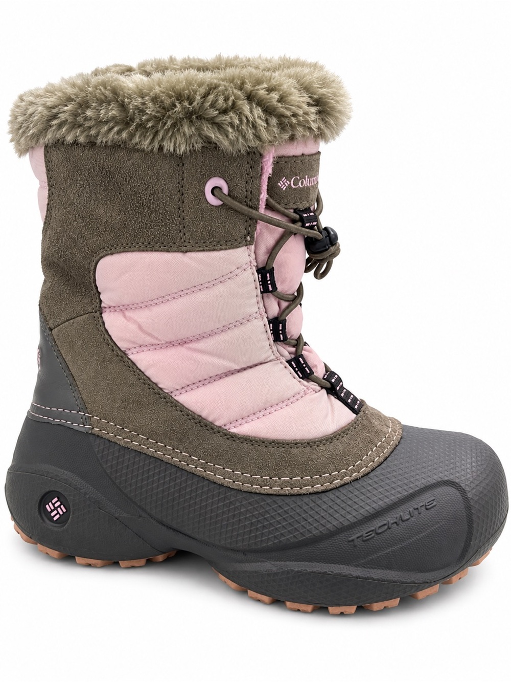 Columbia Kids Pink and Gray Winter Boot